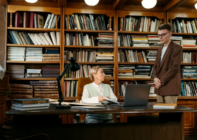 Séance en bibliothèque
